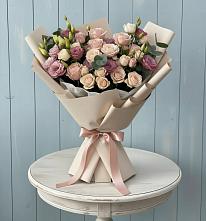 Букет цветов из:  Розы и Лизиантусы в Духанино