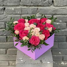 Цветочная композиция из Розы в коробке в Духанино