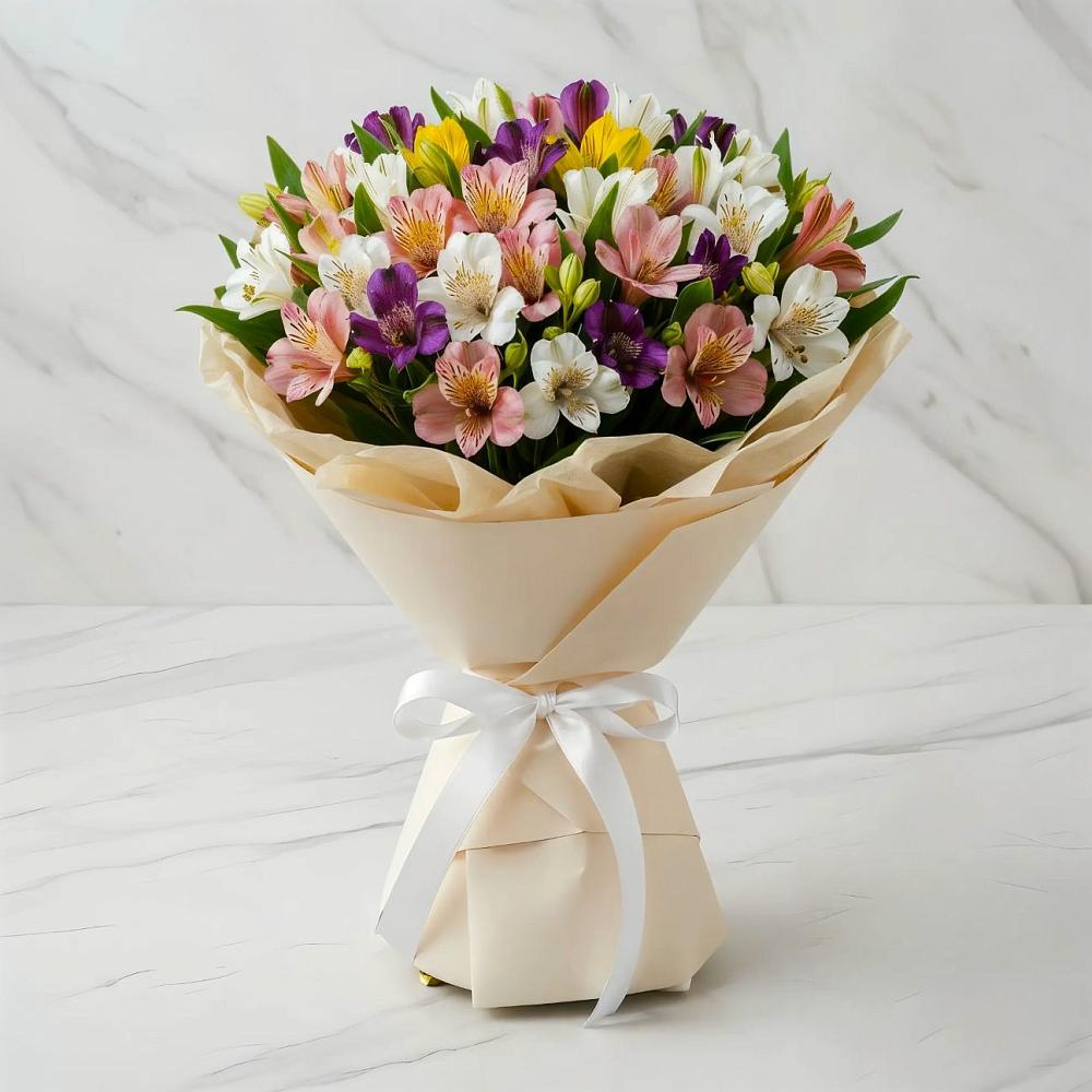 Букет цветов из: Альстромерии в Духанино