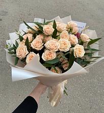 Букет Кремовые розы Латте в Духанино