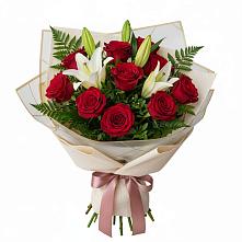 Букет цветов из:  Лилии и Розы в Духанино