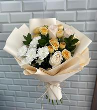 Букет цветов из:  Розы и Хризантемы #REPLACE_PRED# Духанино
