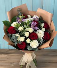Букет цветов из:  Розы и Альстромерии в Духанино