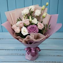 Букет цветов из:  Розы и Лизиантусы в Духанино
