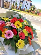 Букет цветов из:  Герберы #REPLACE_PRED# Духанино