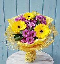 Букет цветов из:  Хризантемы и Герберы в Духанино
