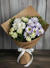 Букет цветов из:  Хризантемы и Розы в Духанино