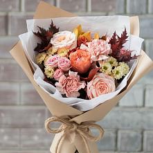 Букет цветов из:  Гвоздики, Хризантемы и Розы в Духанино