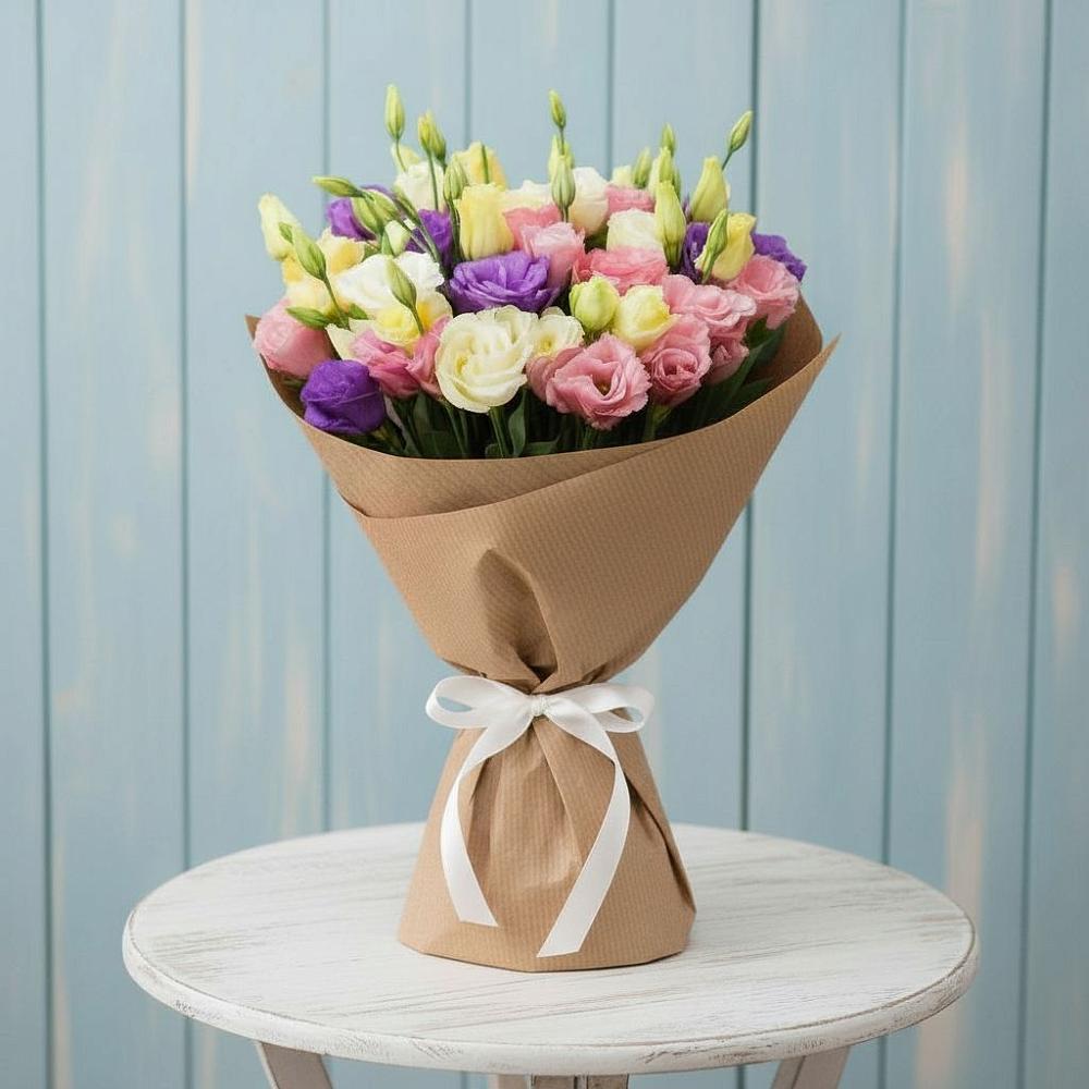 Букет цветов из: Лизиантусы в Духанино