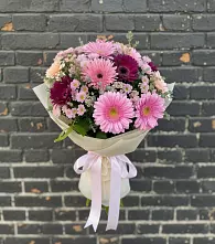 Букет цветов из:  Герберы и Хризантемы в Духанино