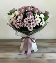 Букет цветов из:  Хризантемы и Розы #REPLACE_PRED# Духанино