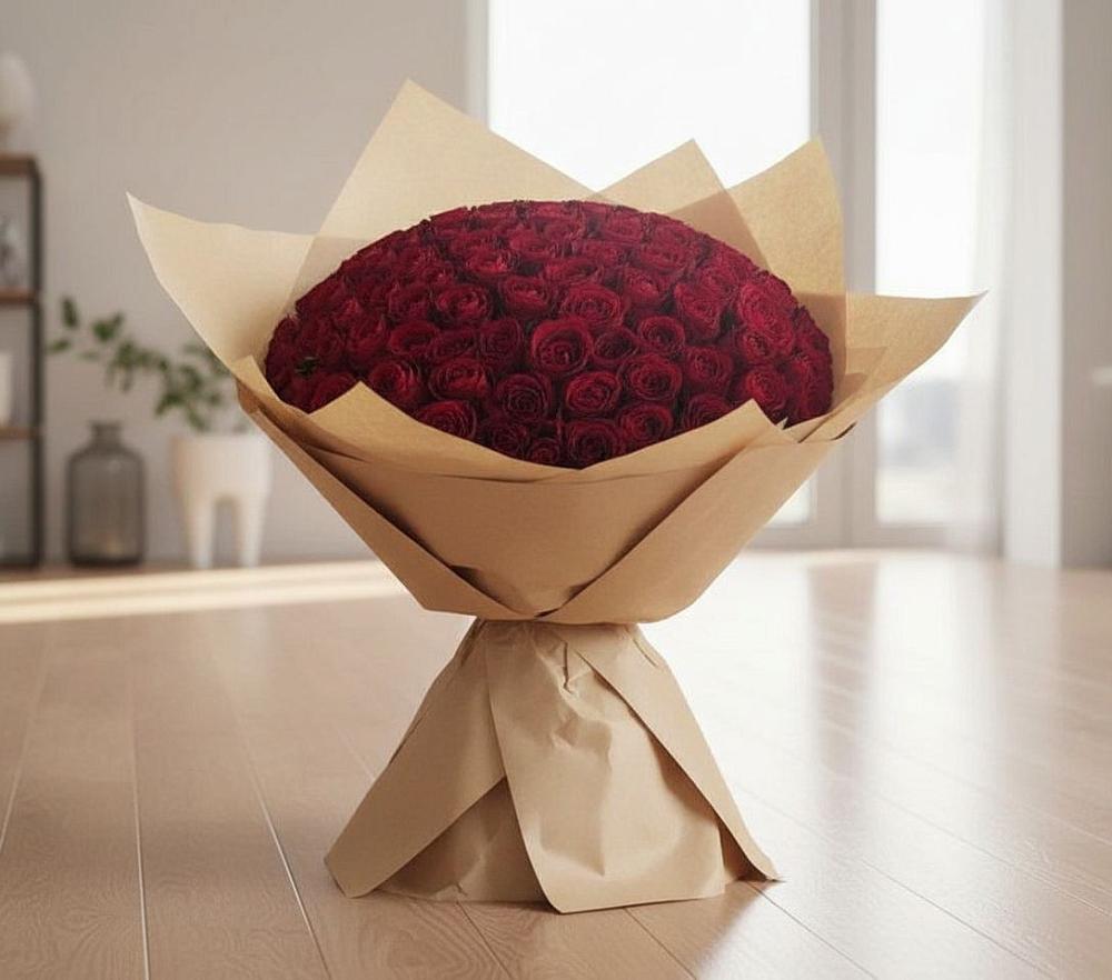 Букет 101 Красная роза в Духанино