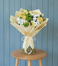 Букет цветов из:  Хризантемы и Розы #REPLACE_PRED# Духанино