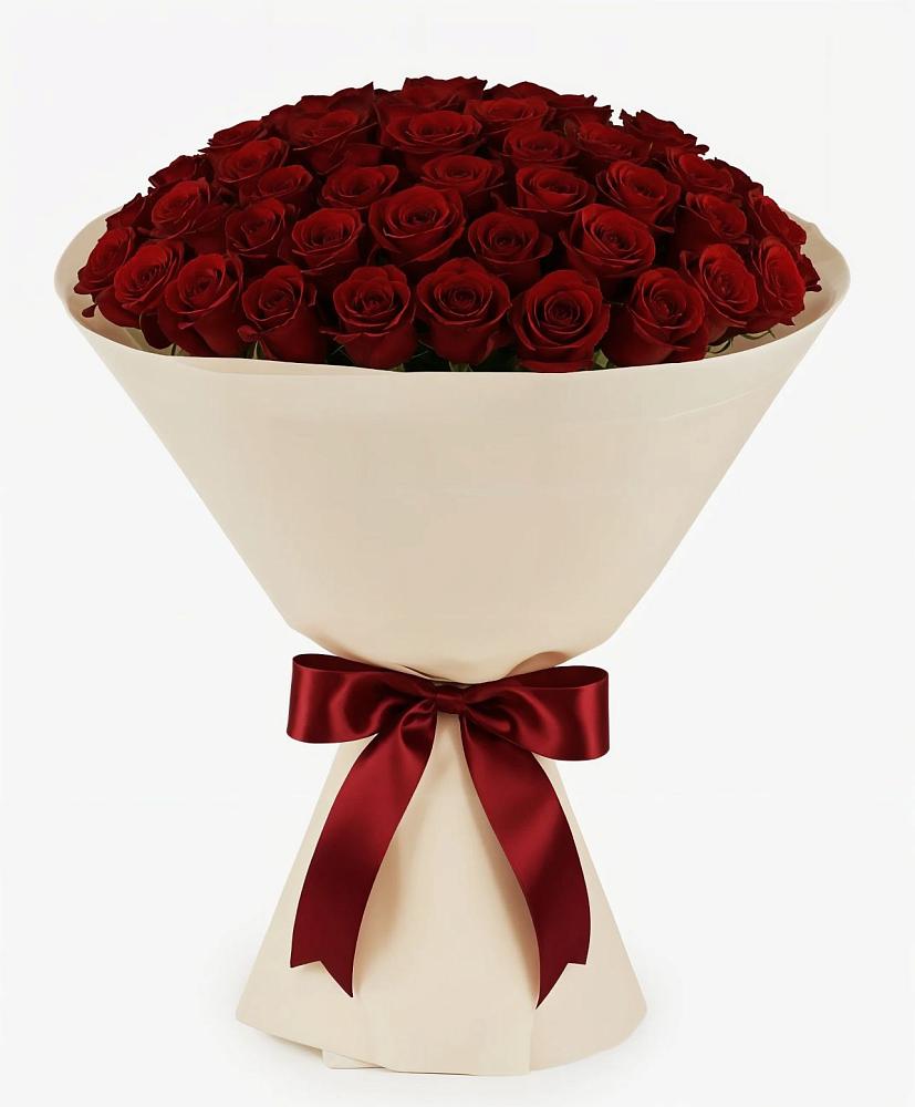 Букет 101 Бордовая роза Блэк Бакарра в Духанино