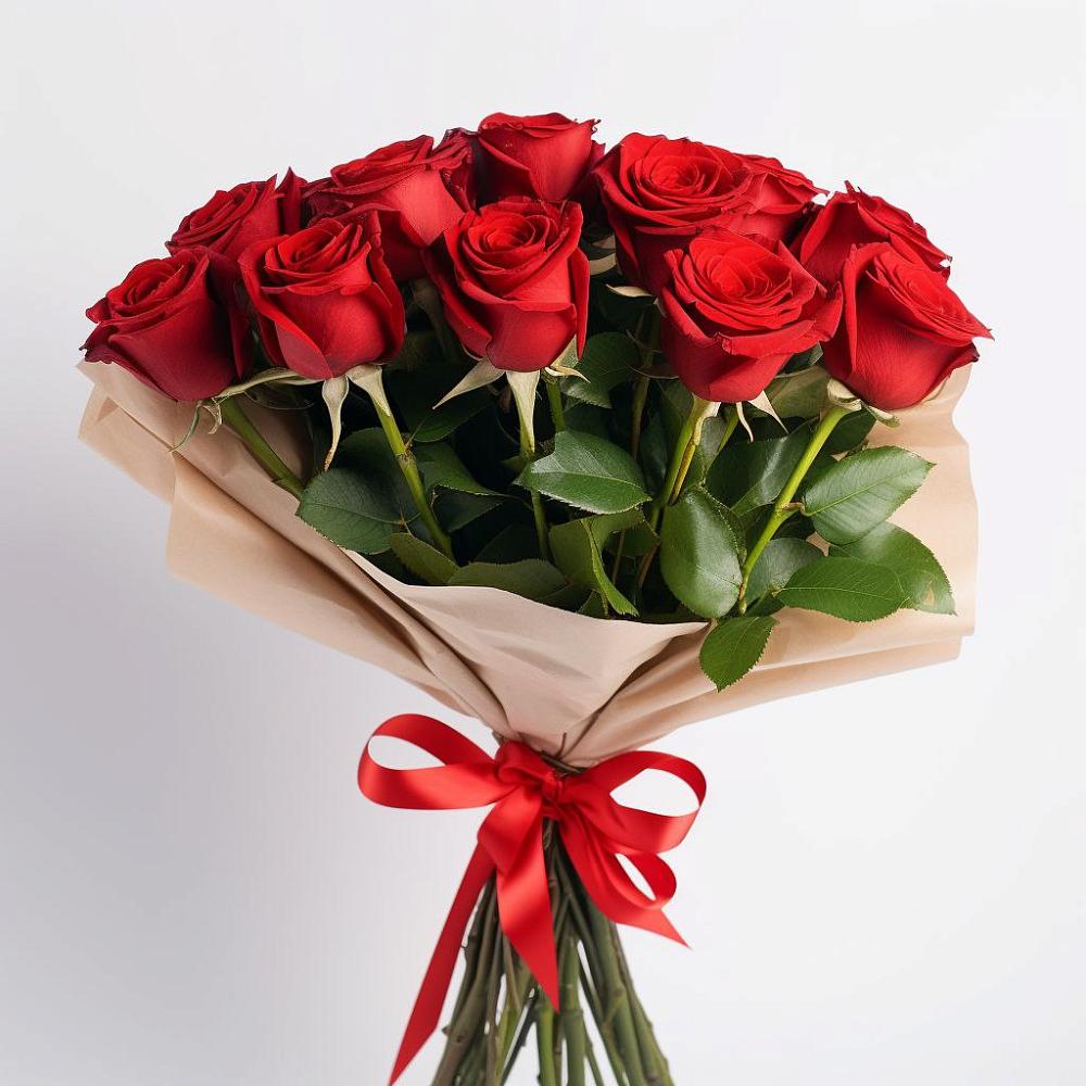 Букет 11 Красных роз Эдлесс Лав в Духанино